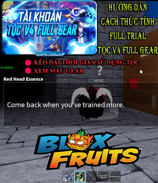 HƯỚNG DẪN FULL TRAIL ( KÉO DÀI THỜI GIAN TỘC V4 ) CHO ACC FULL GEAR - BÁNH RĂNG